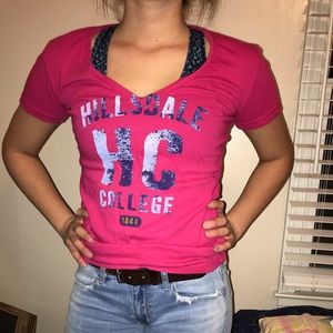 V neck Hillsdale college t shirt